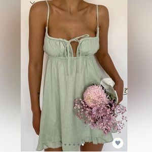 Princess Polly Empress of Love Sage Dress, Size 4